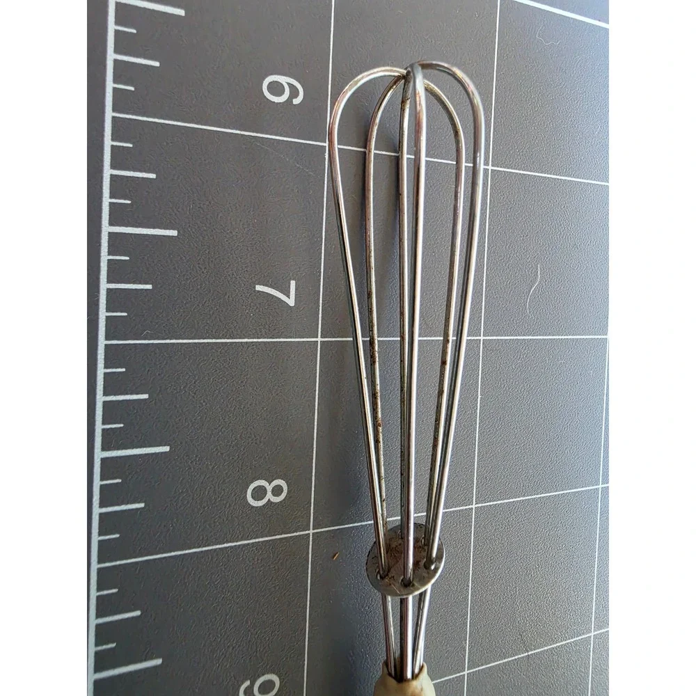 Vintage French's Advertising Whisk and Mini Metal Spring Whisk Set of 2